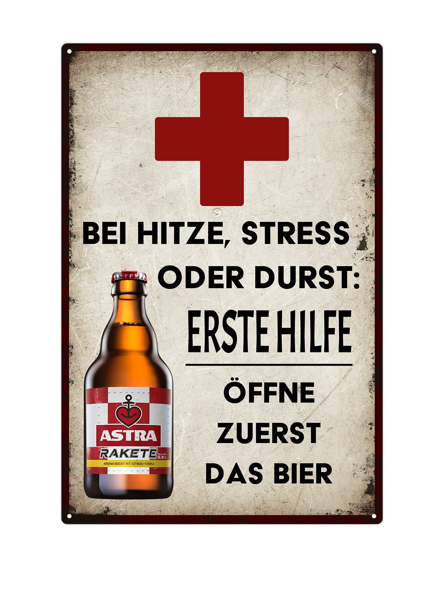 Bei hitze, stress oder durst: Erste hilfe öffne zuerst das bier