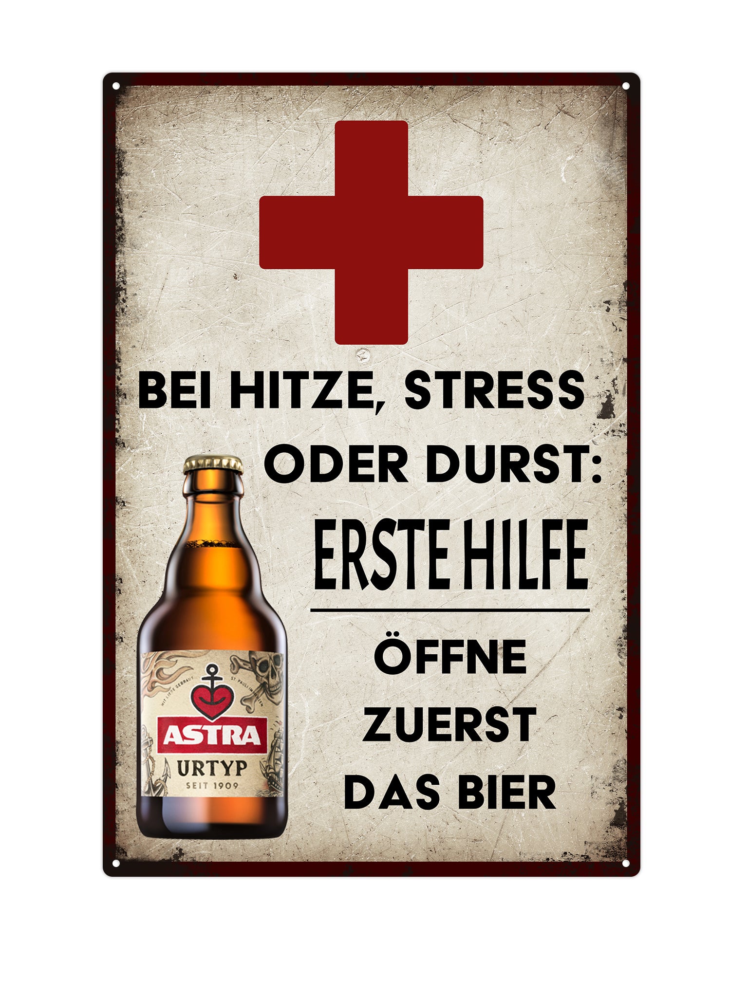 Bei hitze, stress oder durst: Erste hilfe öffne zuerst das bier