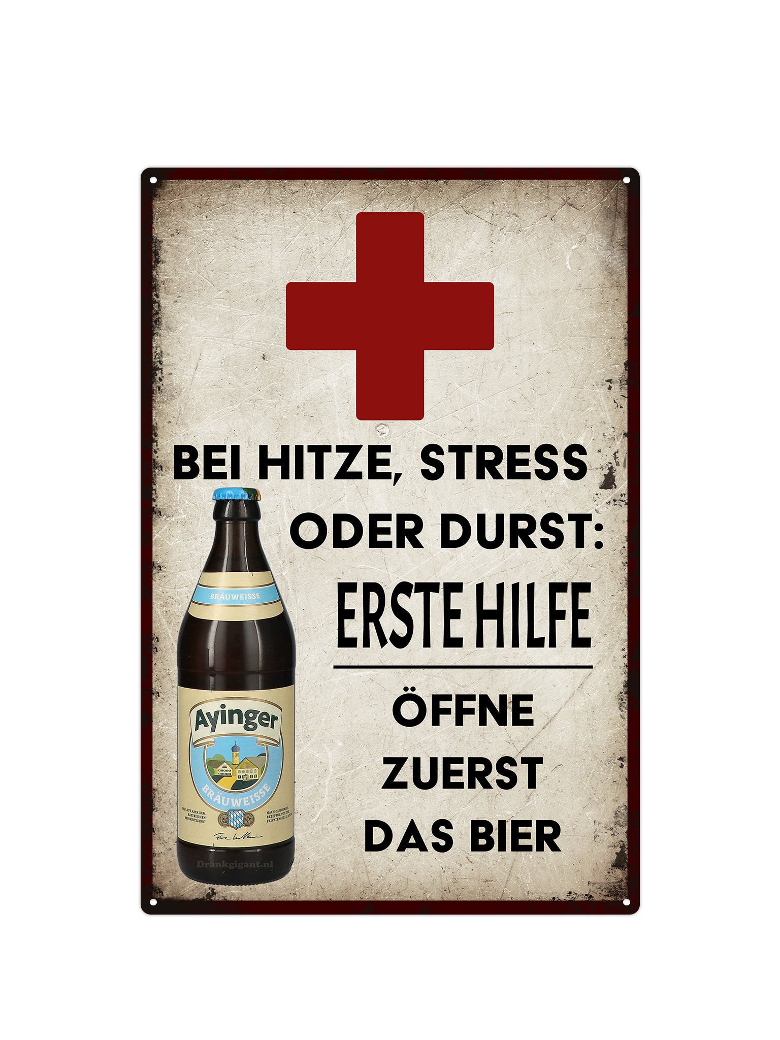 Bei hitze, stress oder durst: Erste hilfe öffne zuerst das bier