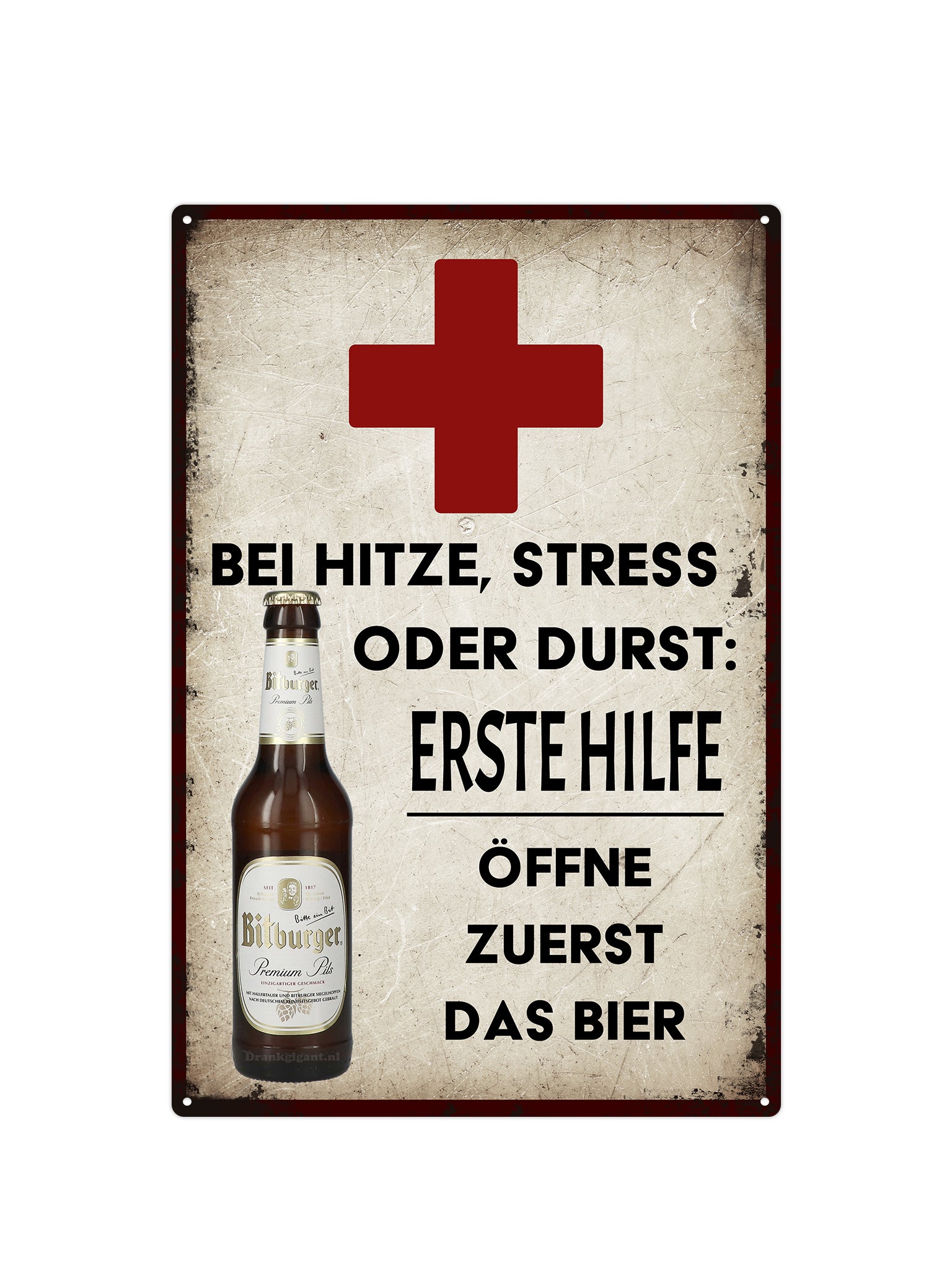 Bei hitze, stress oder durst: Erste hilfe öffne zuerst das bier