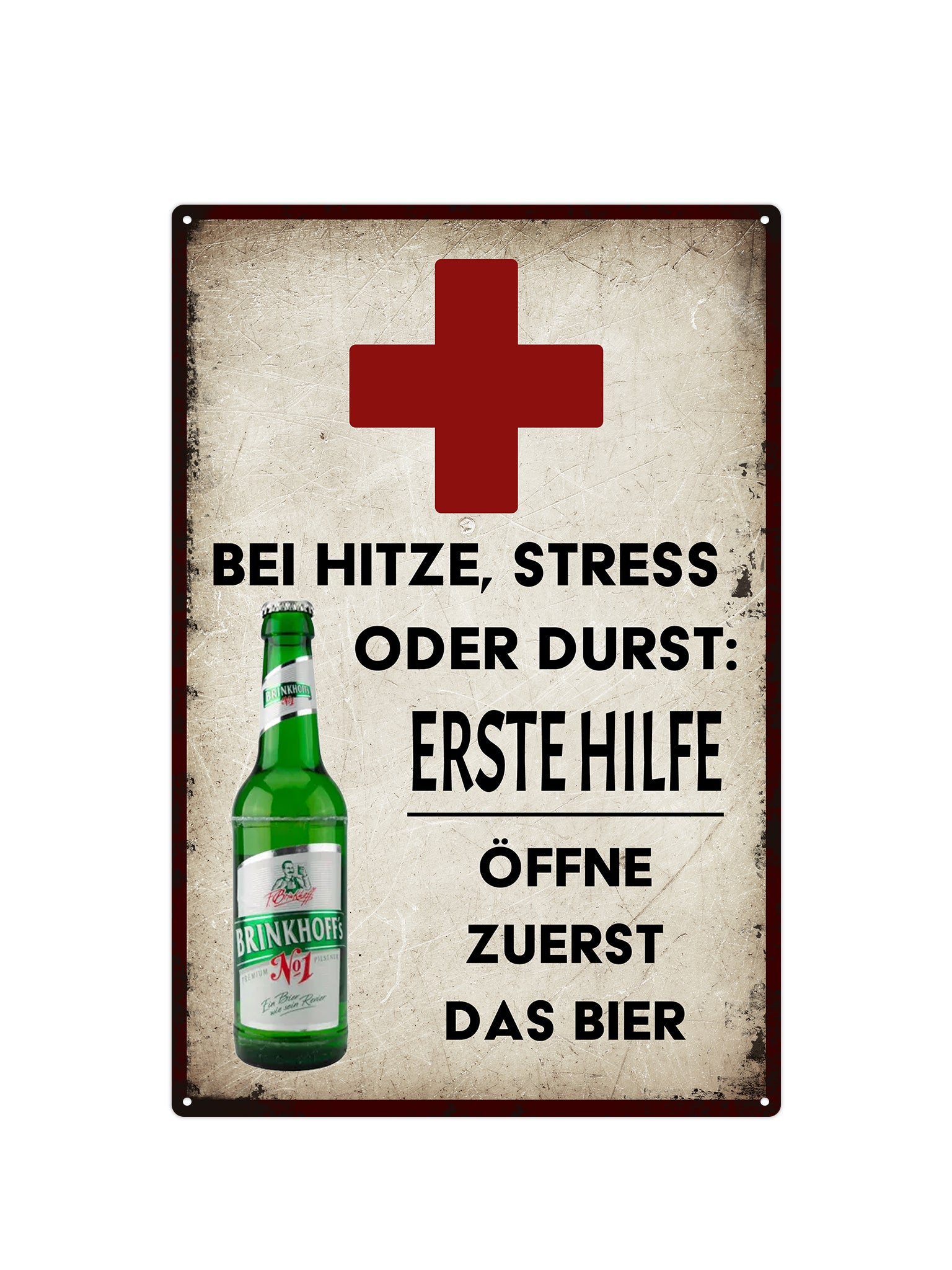 Bei hitze, stress oder durst: Erste hilfe öffne zuerst das bier