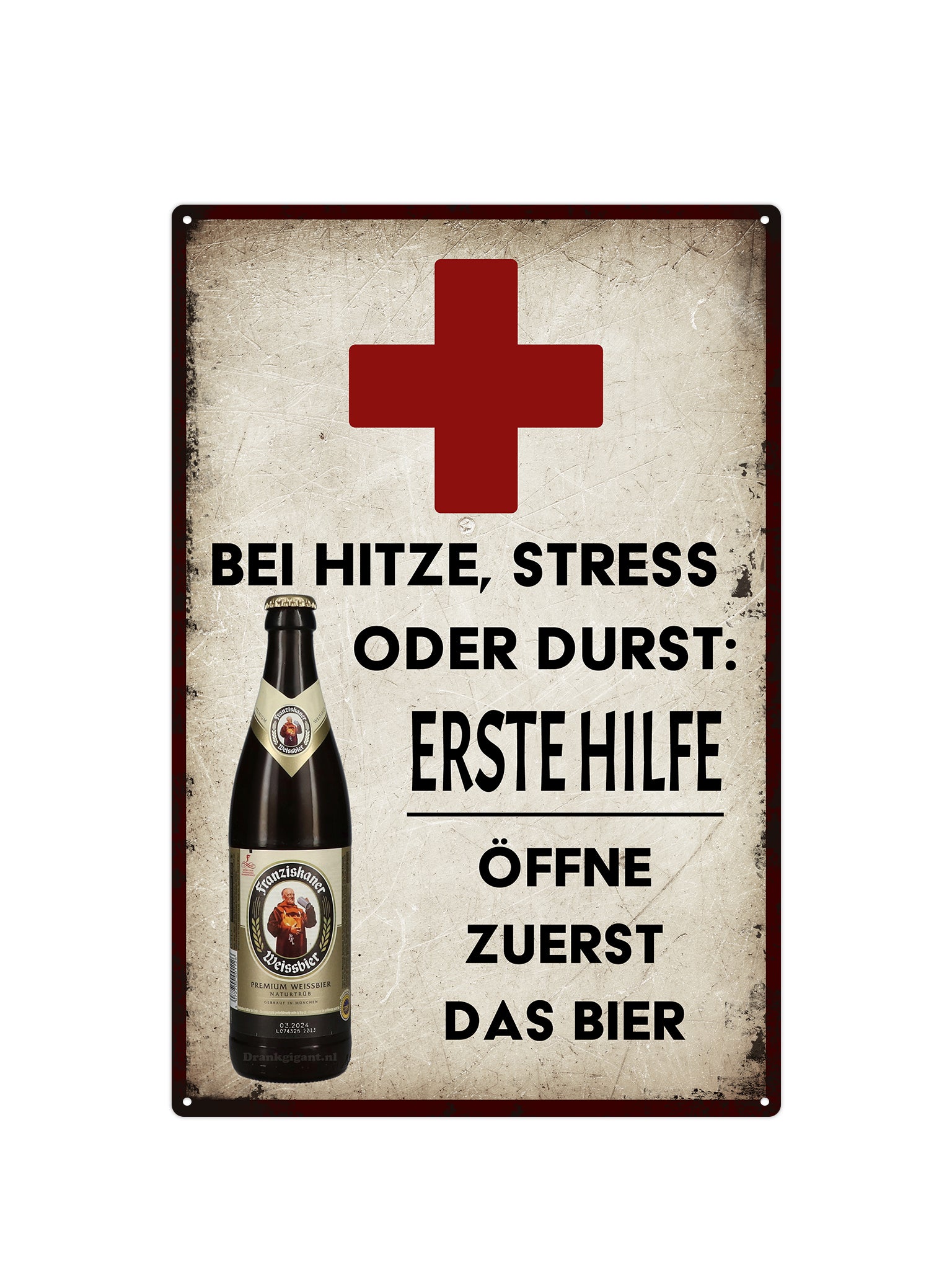 Bei hitze, stress oder durst: Erste hilfe öffne zuerst das bier