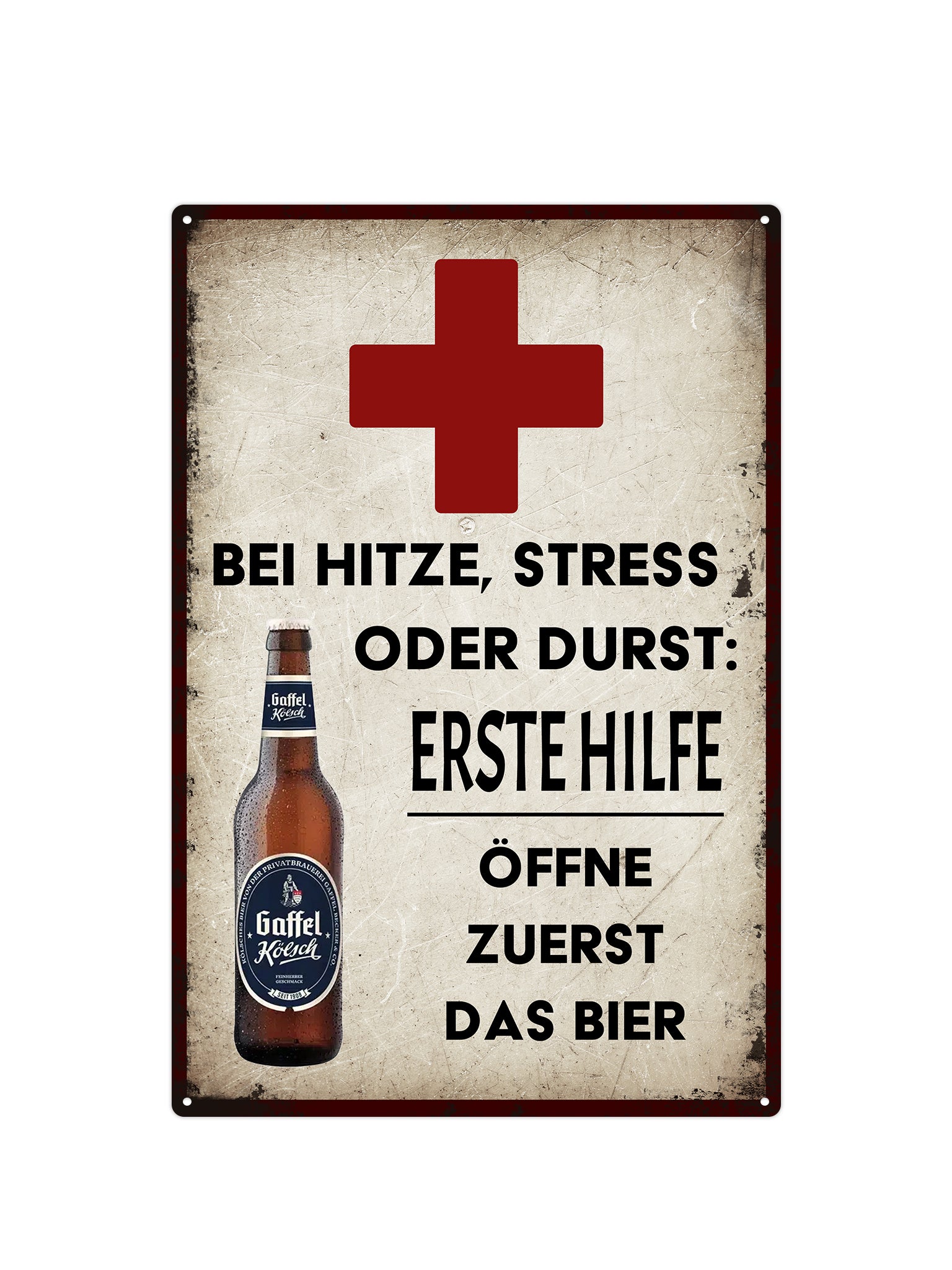 Bei hitze, stress oder durst: Erste hilfe öffne zuerst das bier