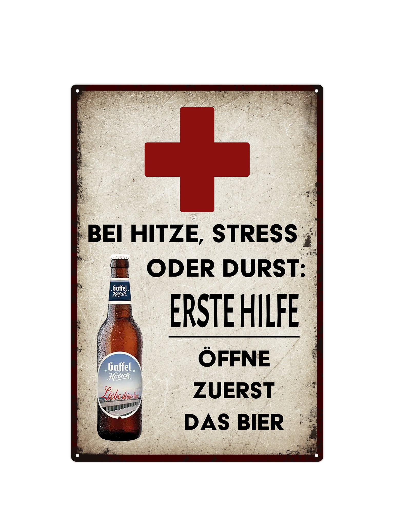 Bei hitze, stress oder durst: Erste hilfe öffne zuerst das bier