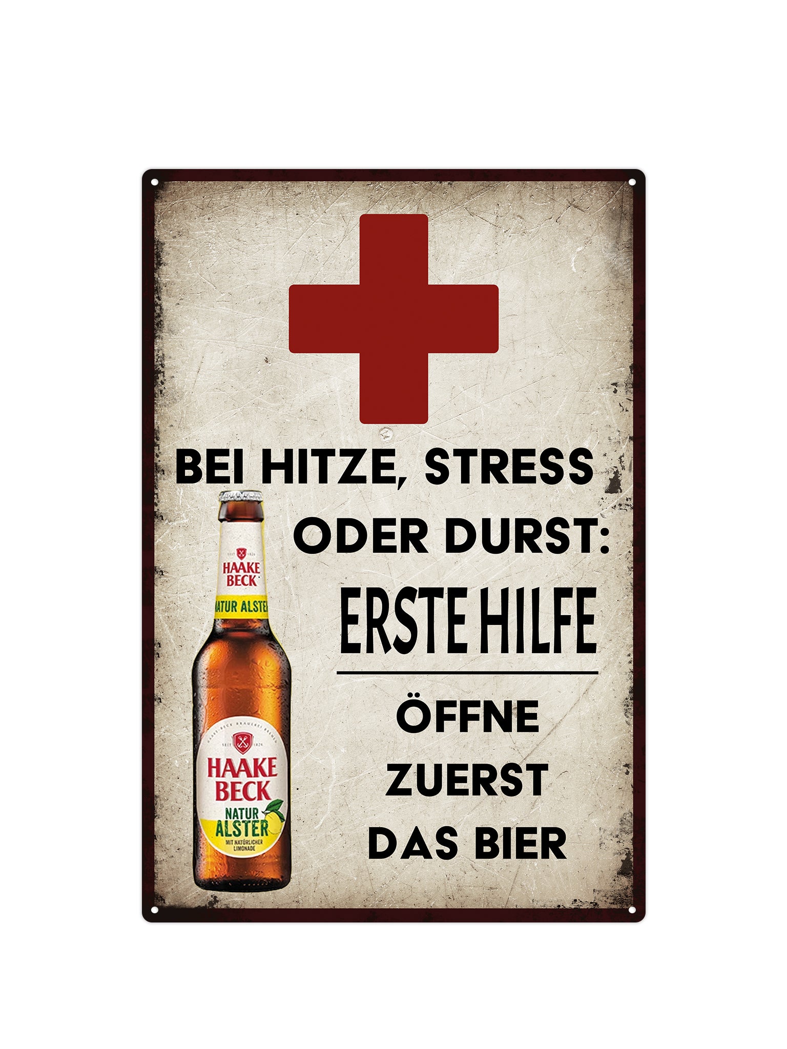 Bei hitze, stress oder durst: Erste hilfe öffne zuerst das bier