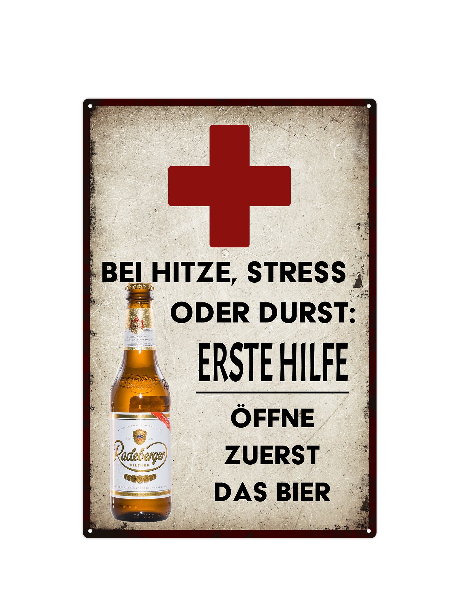 Bei hitze, stress oder durst: Erste hilfe öffne zuerst das bier