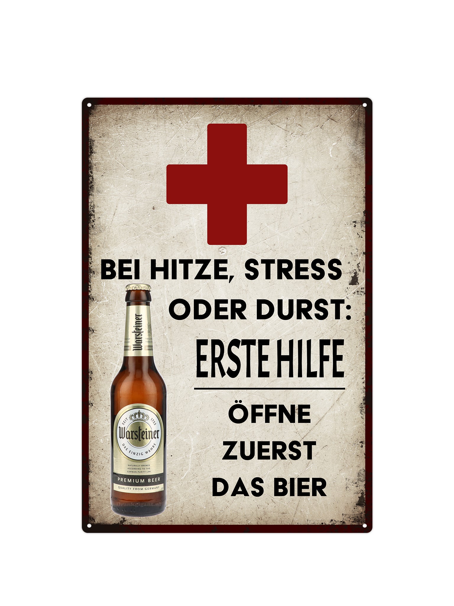 Bei hitze, stress oder durst: Erste hilfe öffne zuerst das bier