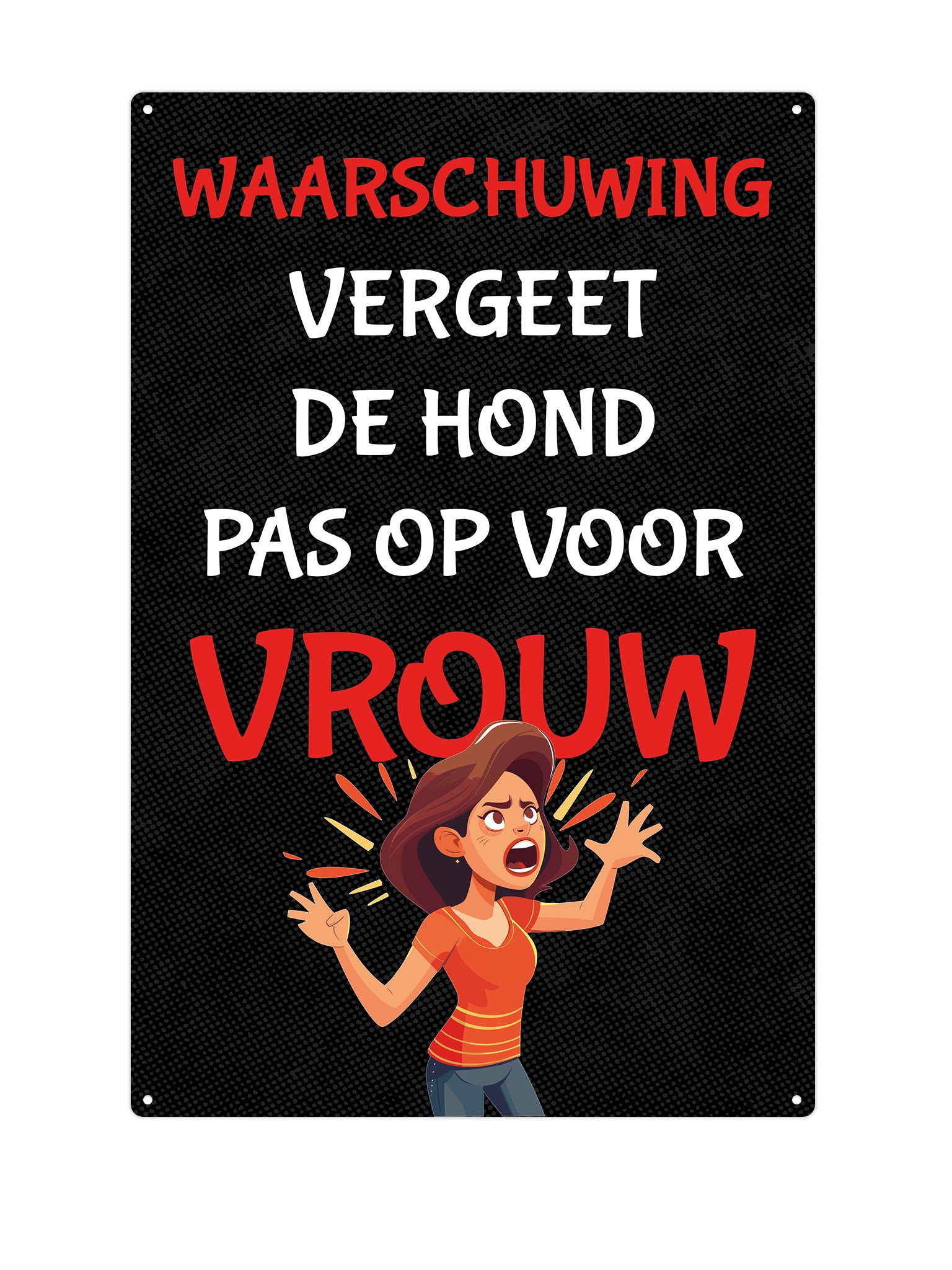 Waarschuwing vergeet de hond pas op voor vrouw