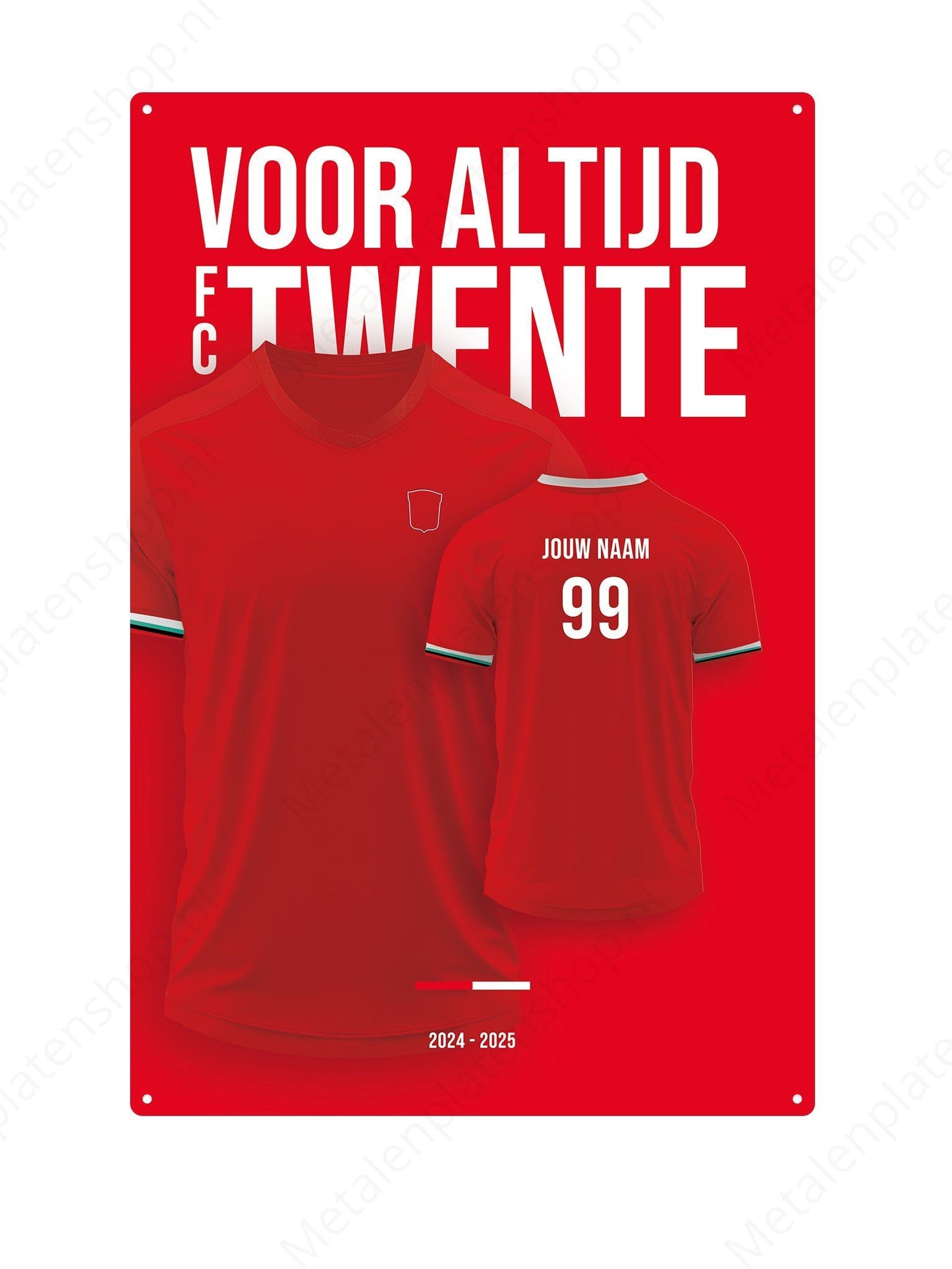 Fußballtrikot Bord Twente mit eigenem Namen und Rückennummer – 2024/2025