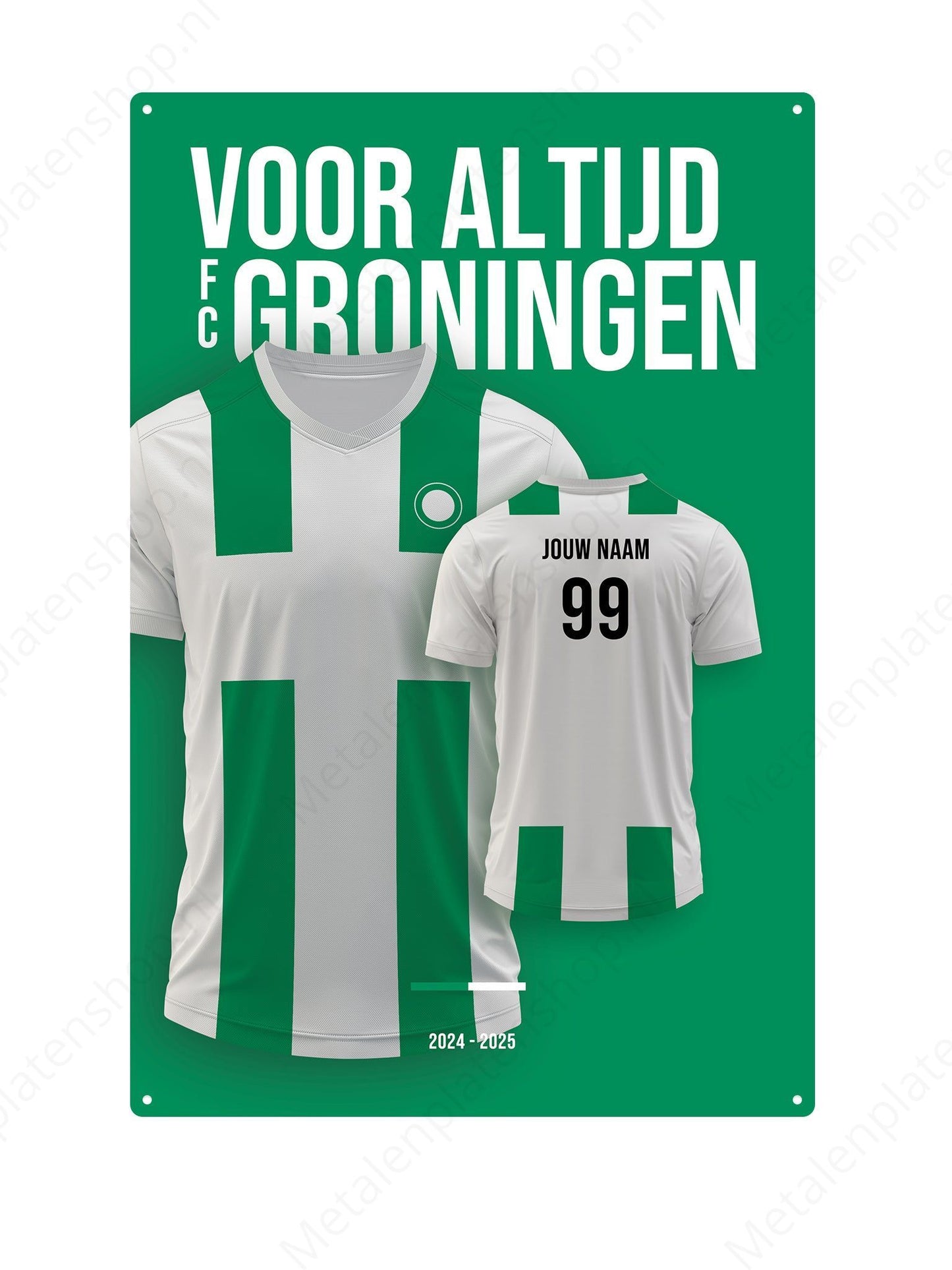 Fußballtrikot Bord Groningen mit eigenem Namen und Rückennummer – 2024/2025