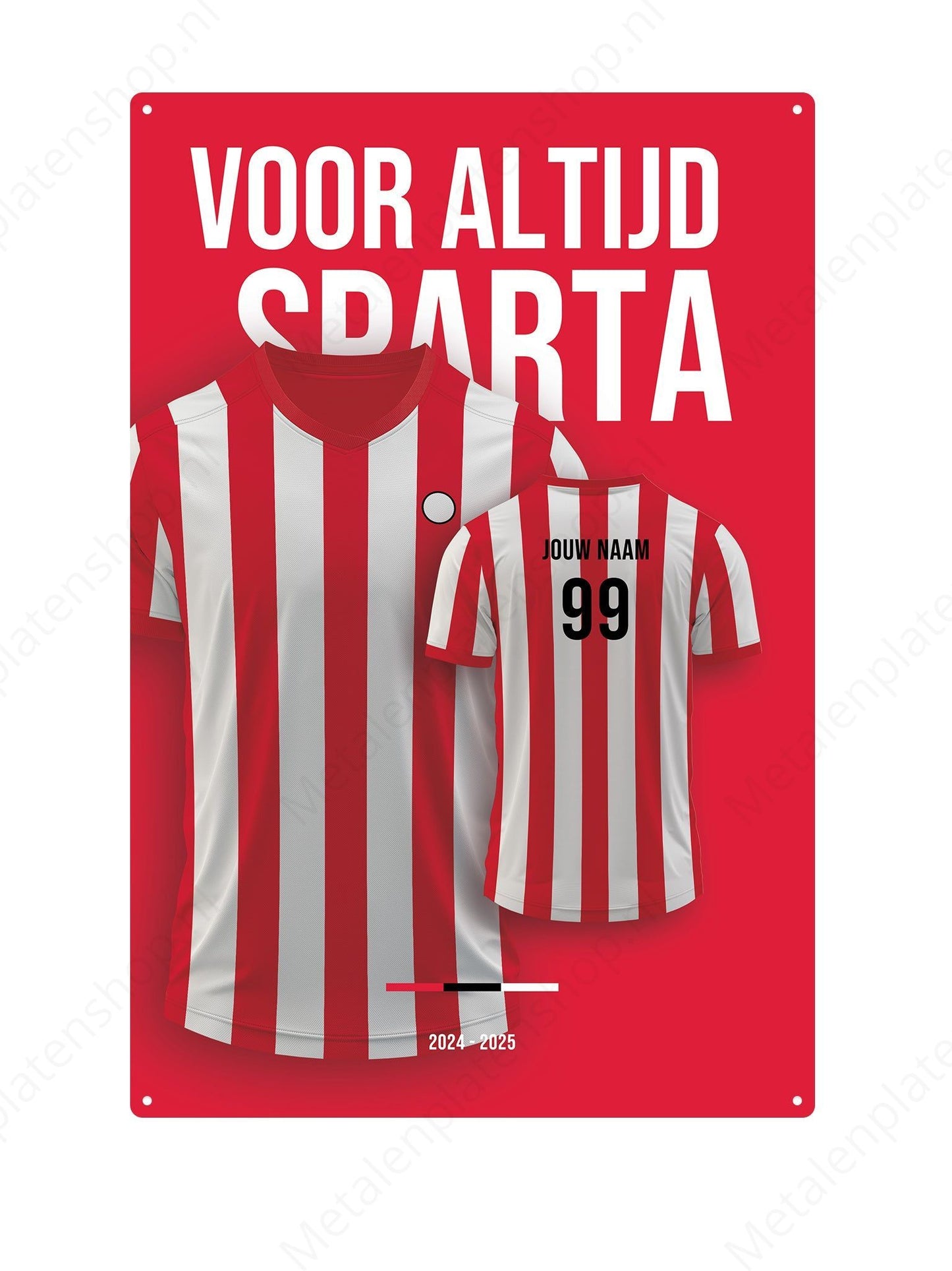 Fußballtrikot Sparta Board mit eigenem Namen und Rückennummer – 2024/2025