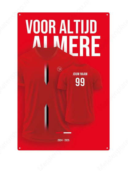 Fußballtrikot Bord Almere City mit eigenem Namen und Rückennummer – 2024/2025