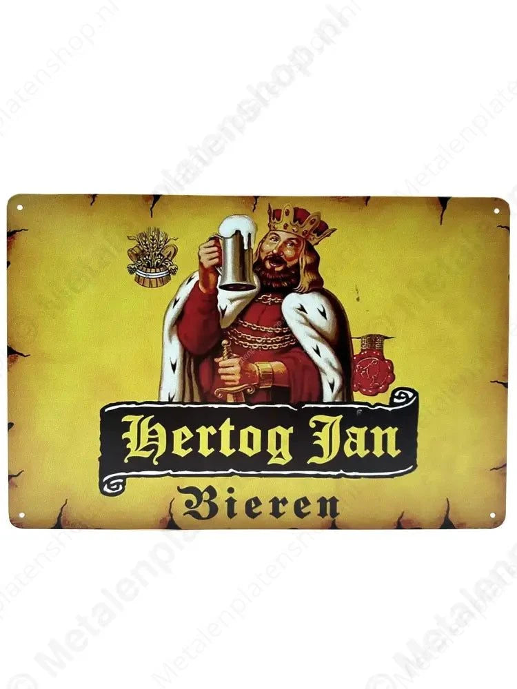 Hertog Jan - Bieren - Metalen Wandbord Metaalbord