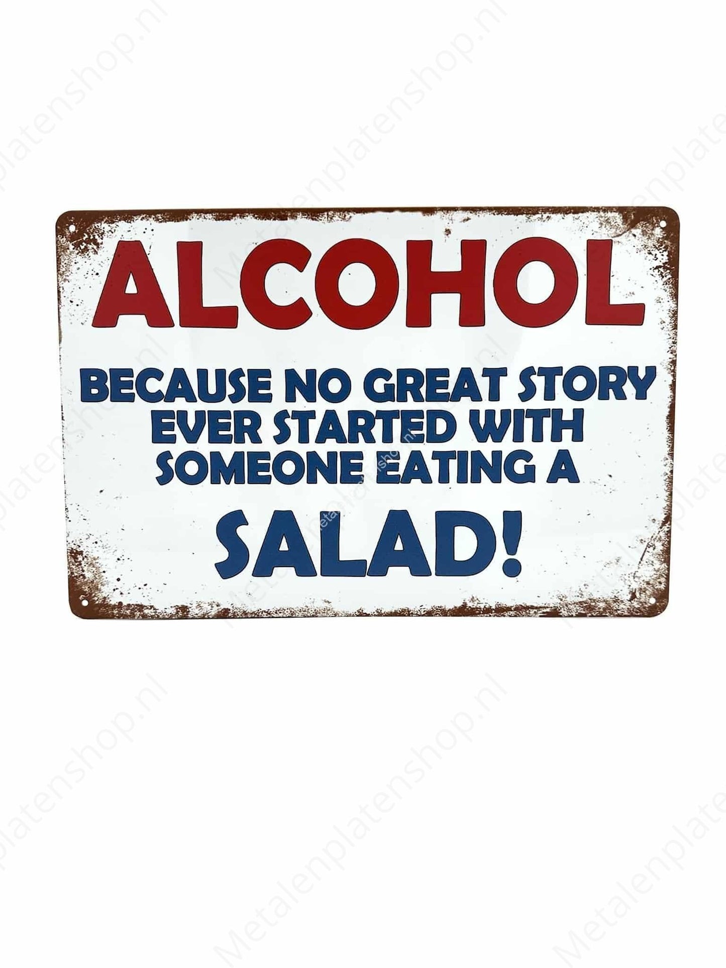 Alcohol Salad! - Metal Wall Sign