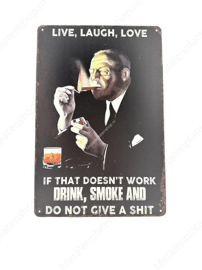 Live, Laugh, Love - Metal Wall Sign