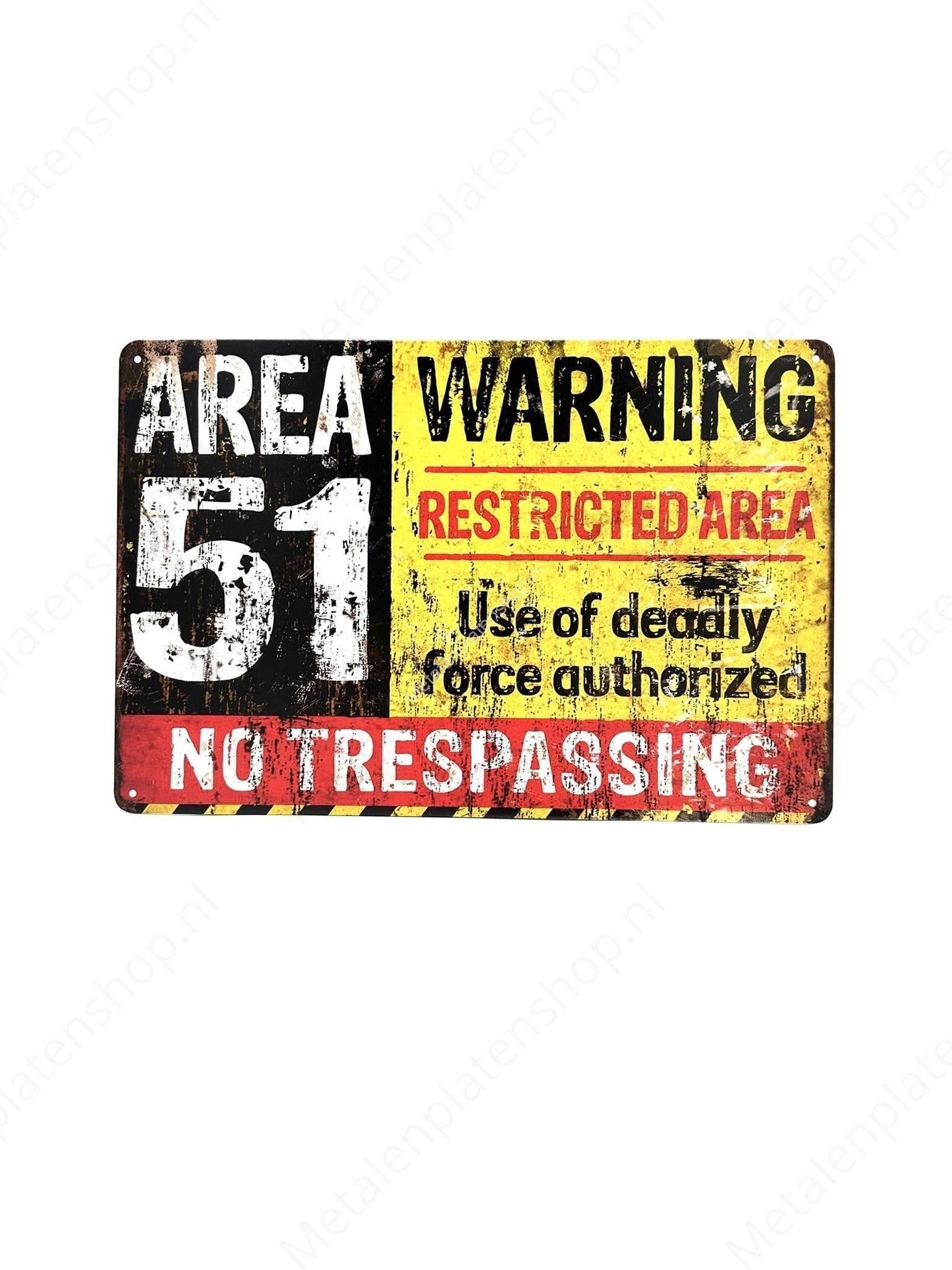 Area 51 Warning - Waarschuwing