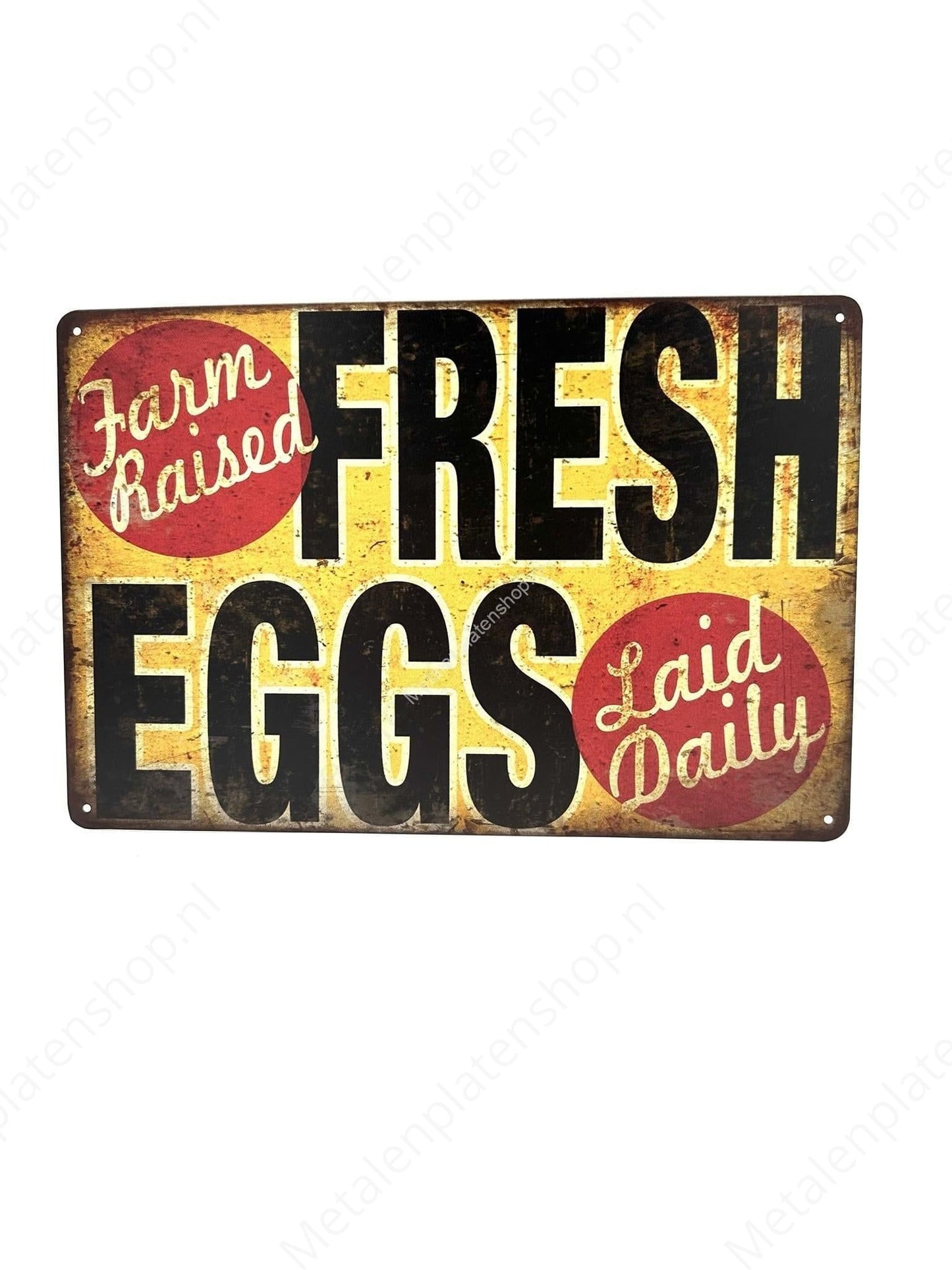 Fresh eggs - Metal Wall Sign
