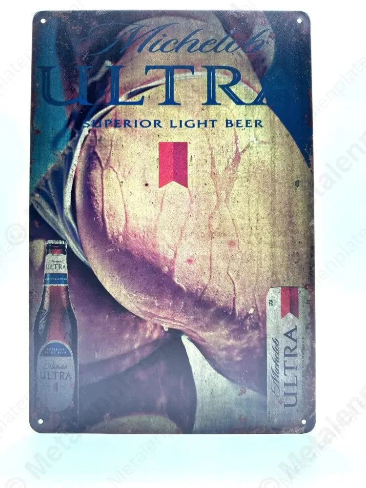 Michelob Ultra Superior Light Beer - Metalen Wandbord Metaalbord