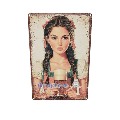 Oranjeboom metalen wandbord