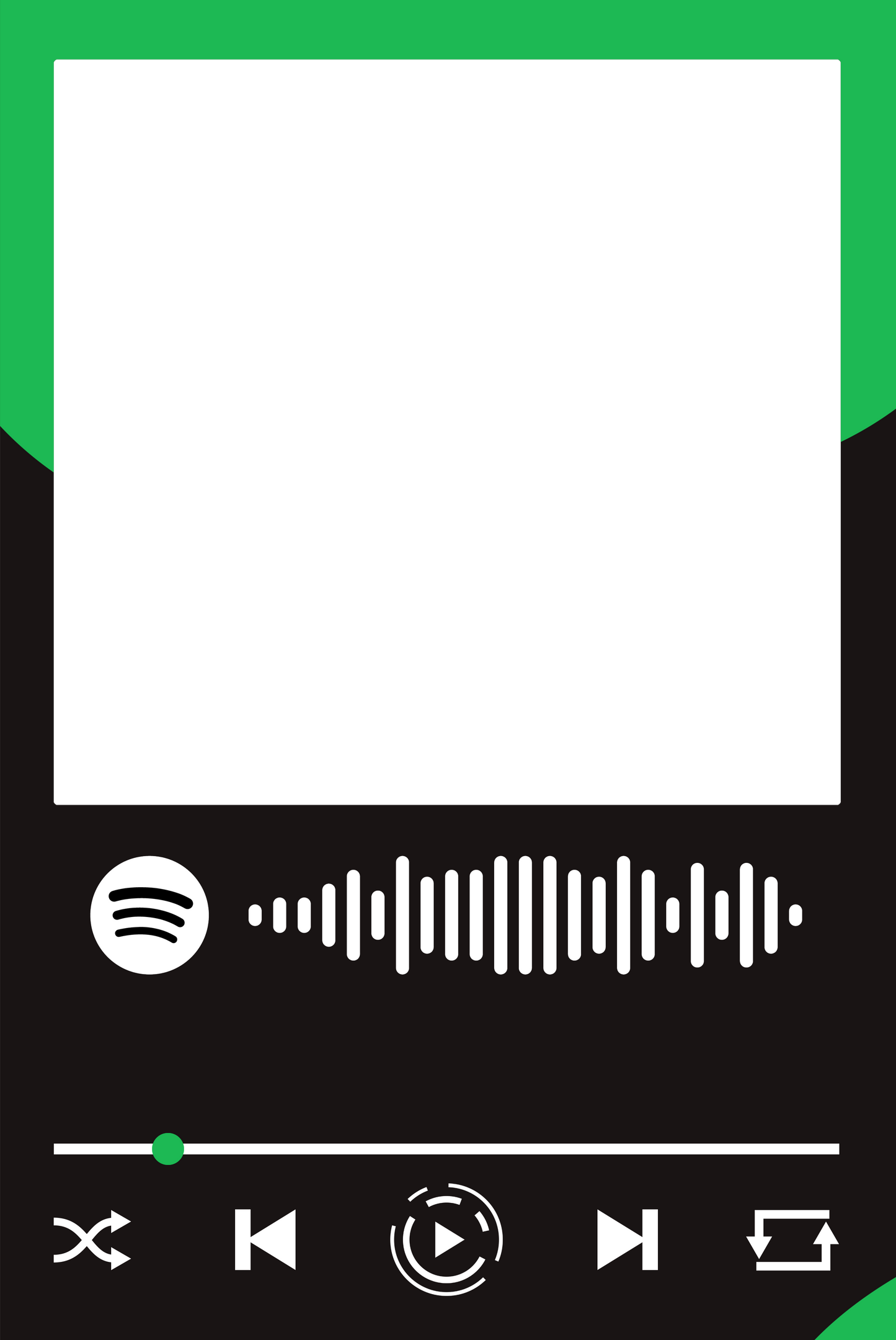 Spotify Muziek Wandbord met eigen foto en nummer
