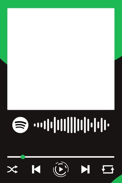 Spotify Muziek Wandbord met eigen foto en nummer